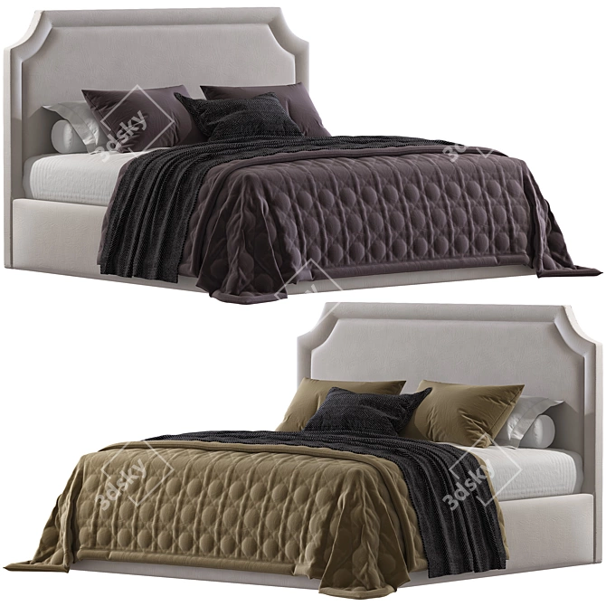 Elegant Comfort: NELLA BEDS 2 3D model image 1