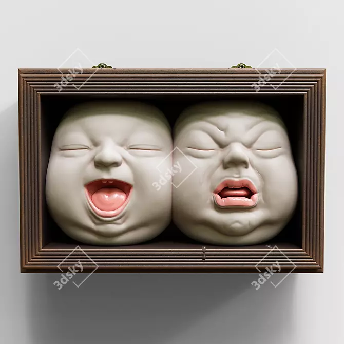 Dual Delight: Johnson Tsang-inspired Digital Sculpture 3D model image 1