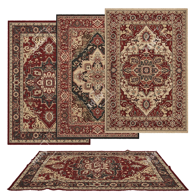 Versatile 3D Rug Set: V-Ray, Corona, and More 3D model image 1