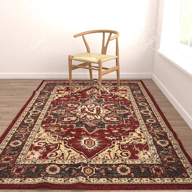 Versatile 3D Rug Set: V-Ray, Corona, and More 3D model image 2