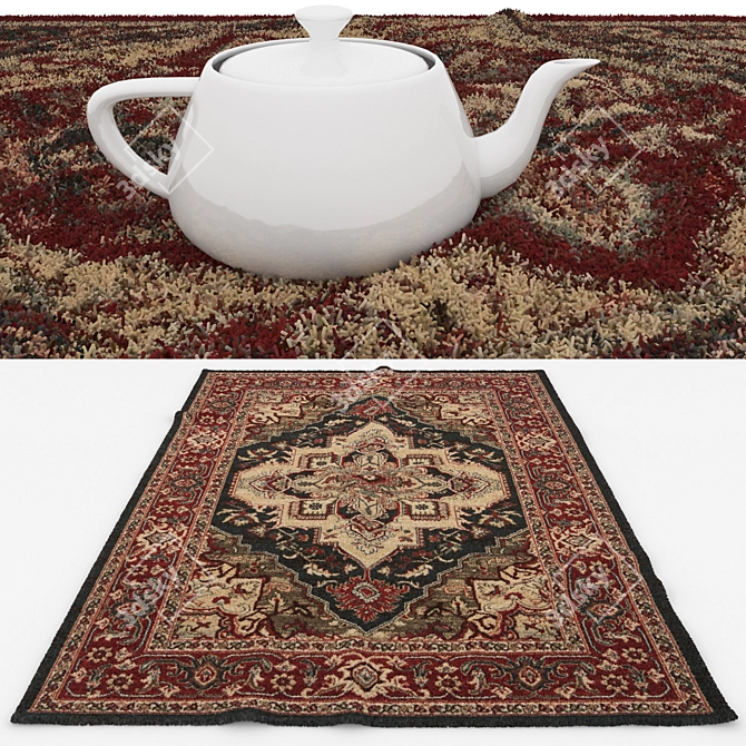 Versatile 3D Rug Set: V-Ray, Corona, and More 3D model image 3