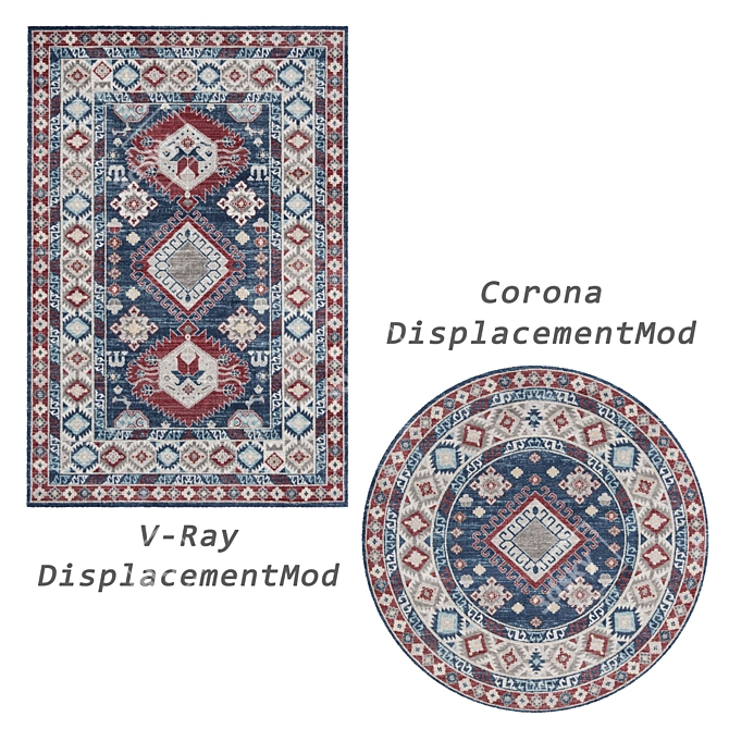 Versatile Rug Set: 8 Unique Designs 3D model image 3