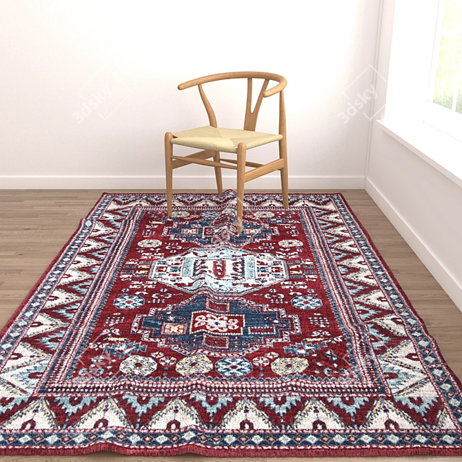 Versatile Rug Set: 8 Unique Designs 3D model image 5