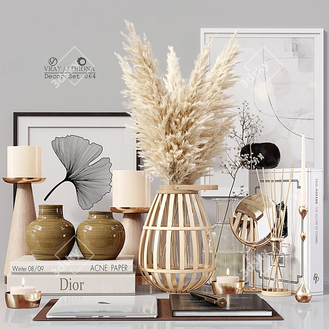 Elegant Decor Set 064: High Quality, Detailed Design 3D model image 1