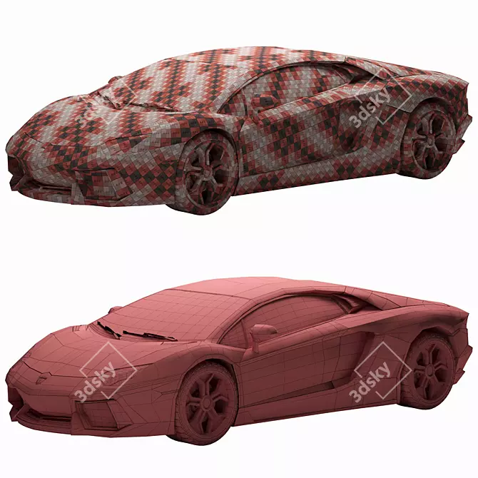 Ultimate Supercars: Audi R8 & Lamborghini Aventador 3D model image 5