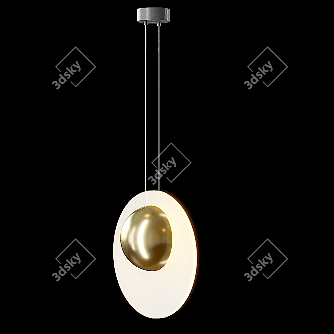 Elegant Pendant Lamp - Lampatron Jael 3D model image 2