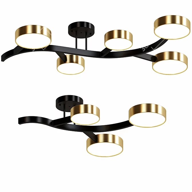 Curvitek LED Ceiling Chandelier 3D model image 1