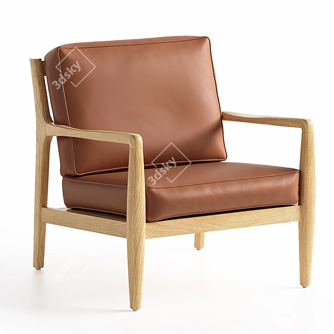 Luxury Leather AM.PM Dilma Armchair 3D model image 1