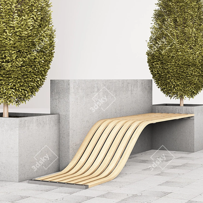 Modern Urban Furniture 2015 3D model image 2