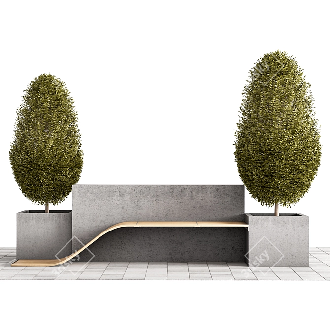 Modern Urban Furniture 2015 3D model image 5