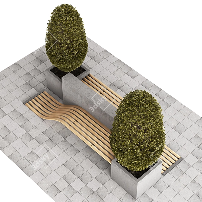 Modern Urban Furniture 2015 3D model image 7