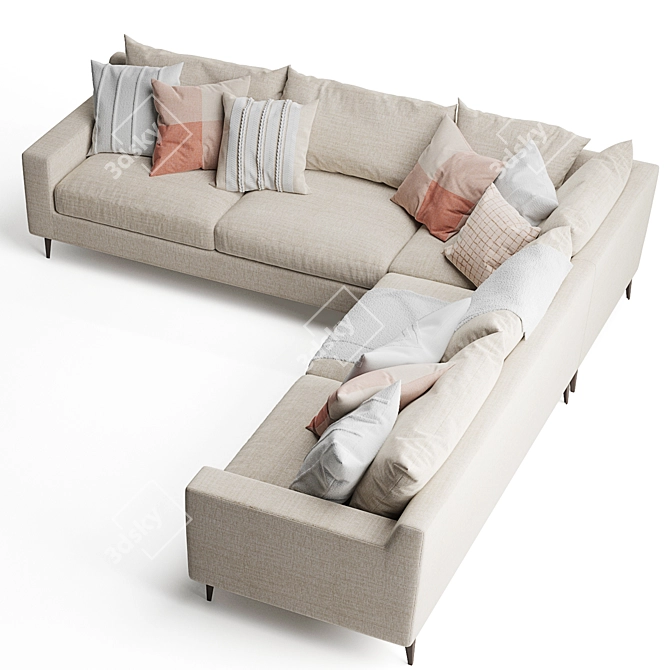 Sleek Sloan Corner Sofa: Modern Comfort for Your Home 3D model image 3