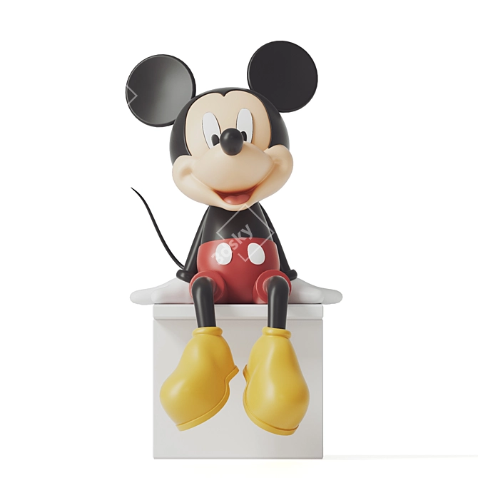 Vintage Rendered Mickey Mouse Collectible Figurine 3D model image 1