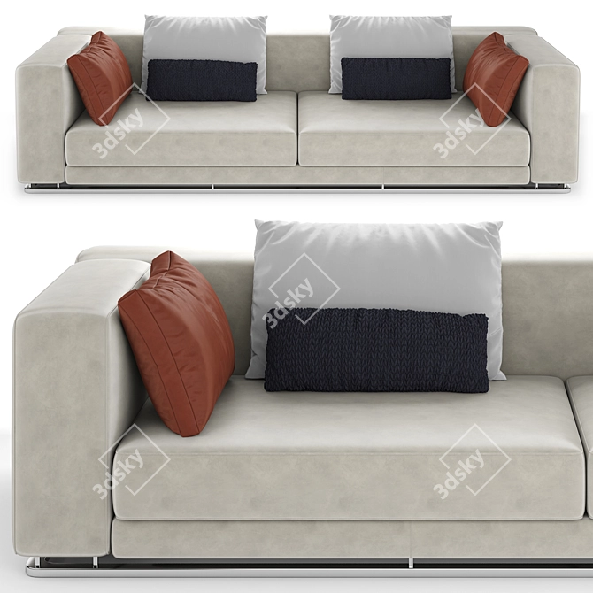 Mnoxet Design Sofa 006: High Quality Modeling & Texturing 3D model image 3