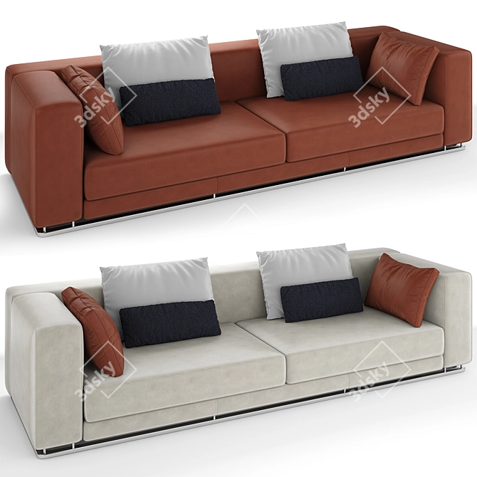 Mnoxet Design Sofa 006: High Quality Modeling & Texturing 3D model image 4