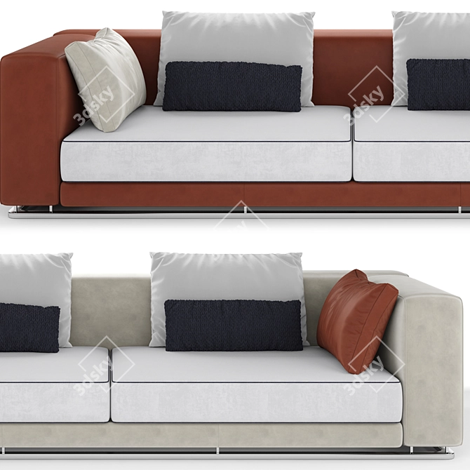 Mnoxet Design Sofa 006: High Quality Modeling & Texturing 3D model image 5