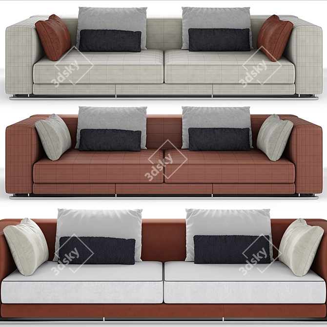 Mnoxet Design Sofa 006: High Quality Modeling & Texturing 3D model image 7