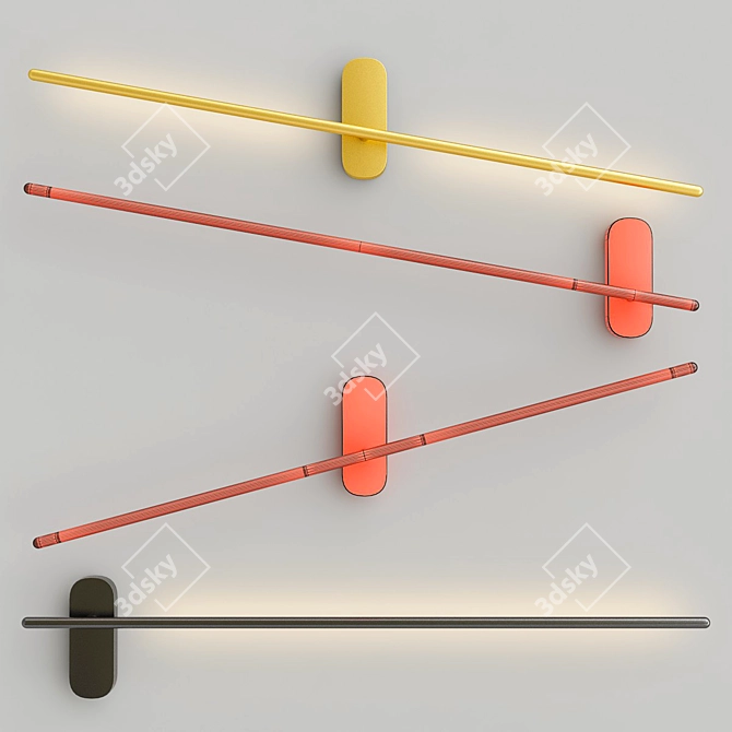 Sleek Skandi Wall Light 3D model image 4