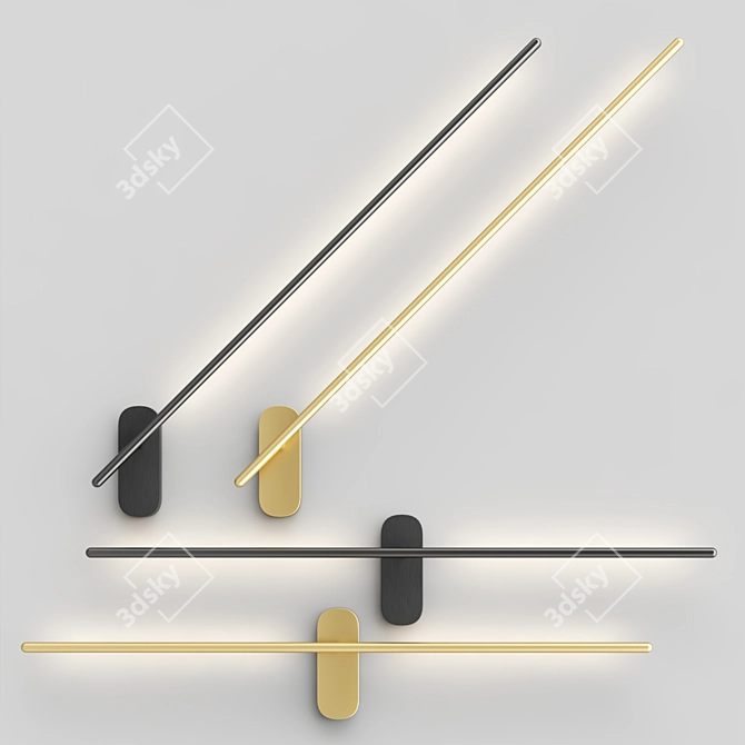 Sleek Skandi Wall Light 3D model image 6