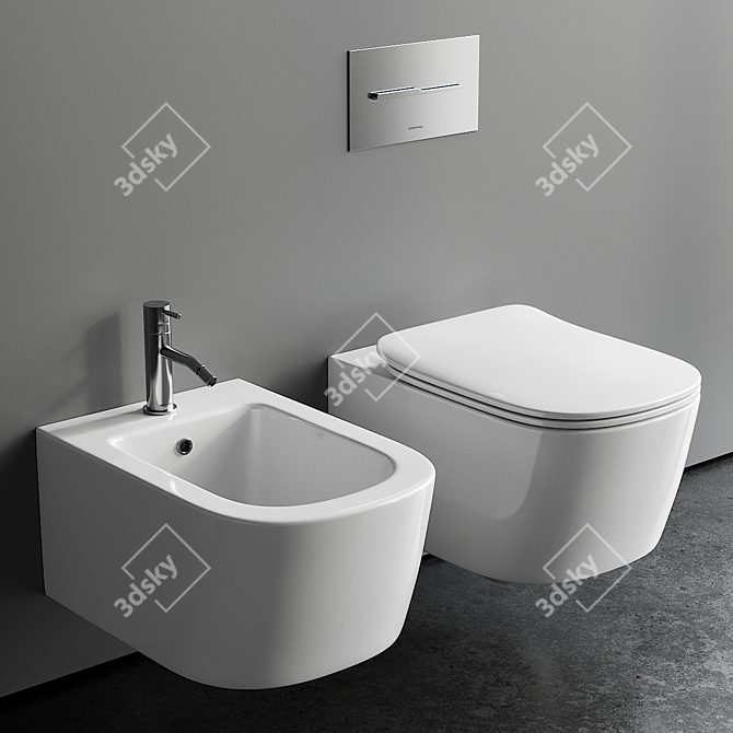 Antonio Lupi Komodo Wall-Hung WC 3D model image 1