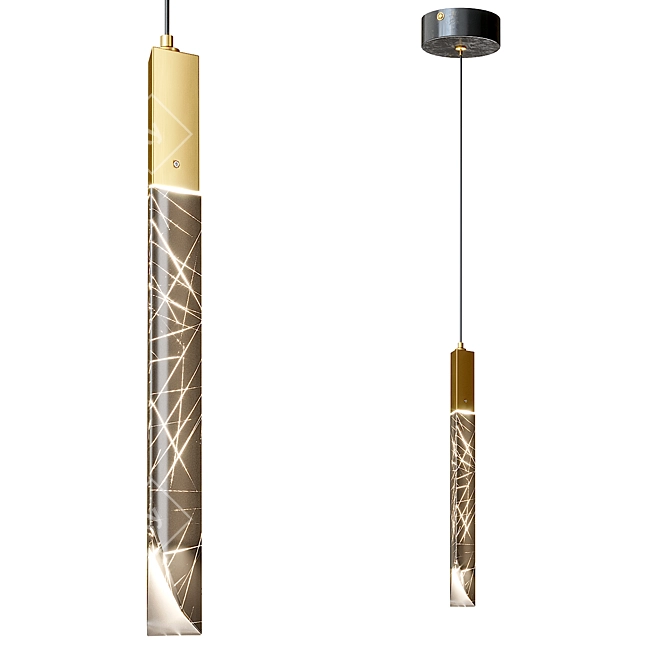 Sleek CARN Pendant Lamp 3D model image 2