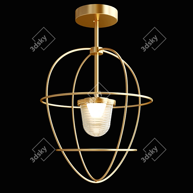 Sleek Aluminum Pendant Lamp: NOTTOLA 3D model image 2