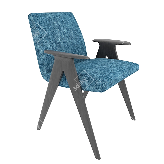 Sleek Libera Modern Armchair 3D model image 2