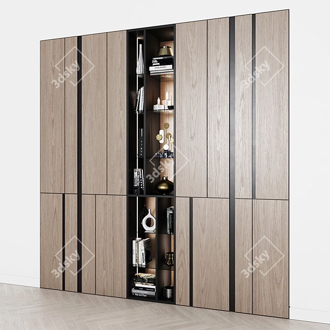 Modern Style Wardrobe 33 3D model image 2