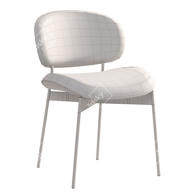 Sleek Modern Luz Chair 3D model image 5