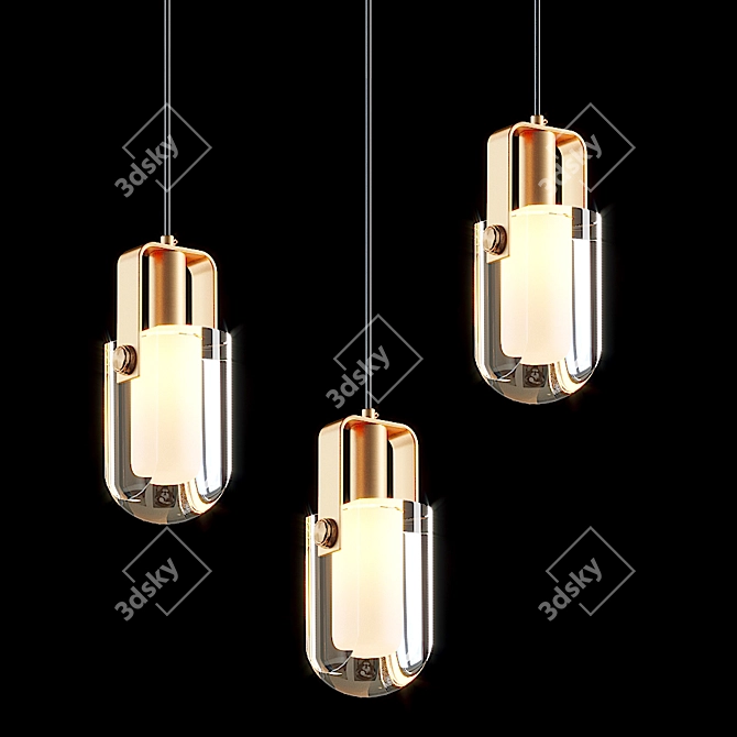 Sleek Pendant Lamp by Lampatron 3D model image 1