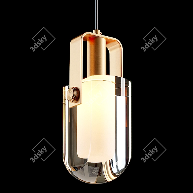 Sleek Pendant Lamp by Lampatron 3D model image 3