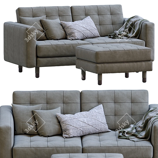 Elegant Landskrona Sofa: Ikea 3D model image 2