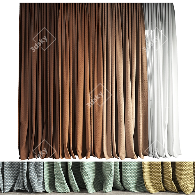 Maharam Merit Seamless Portiere Fabric 3D model image 1