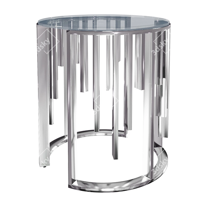 Elegance in Glass: Clear Coffee Table 3D model image 1