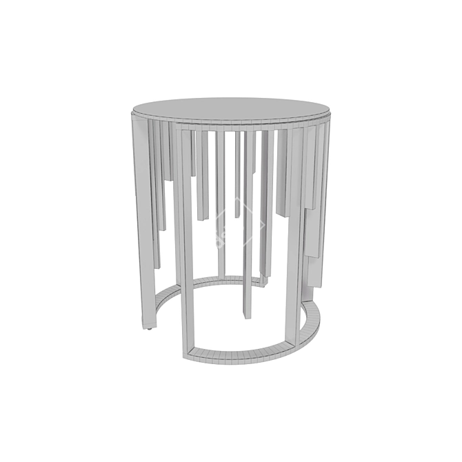 Elegance in Glass: Clear Coffee Table 3D model image 2