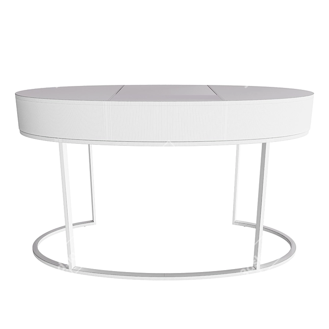 Stylish Vanity Table with Mirror 3D model image 2