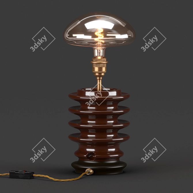 Vintage Ceramic Table Lamp | Edison Style 3D model image 1