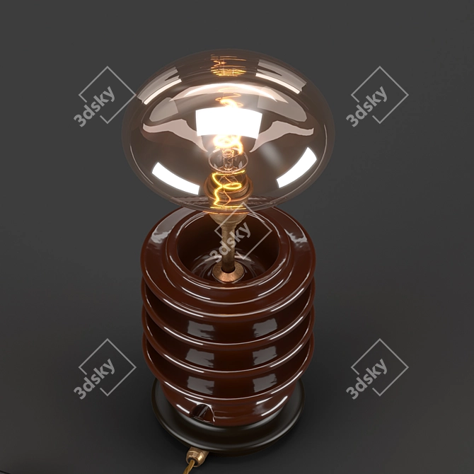 Vintage Ceramic Table Lamp | Edison Style 3D model image 2