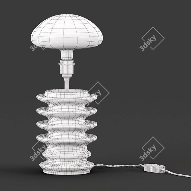 Vintage Ceramic Table Lamp | Edison Style 3D model image 5