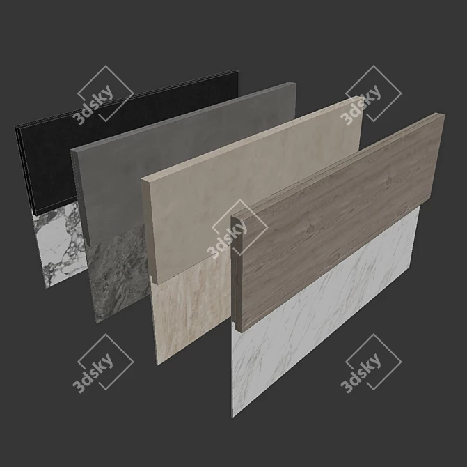 Decorative Wall Panel Set 3D model image 6