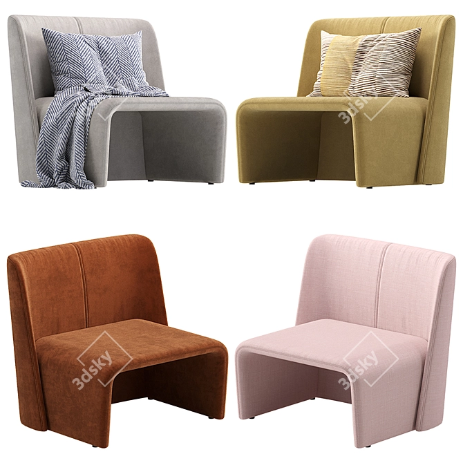 Elegant Armchair Legacy Domkapa 3D model image 2