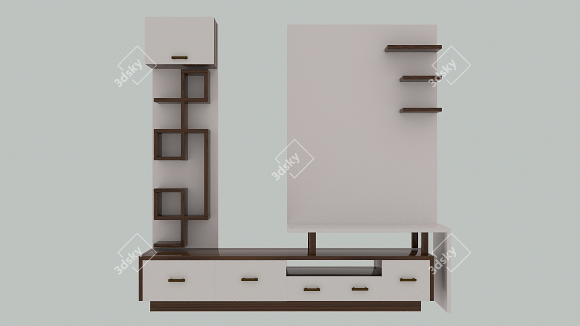 Modern TV Stand 3D model image 1