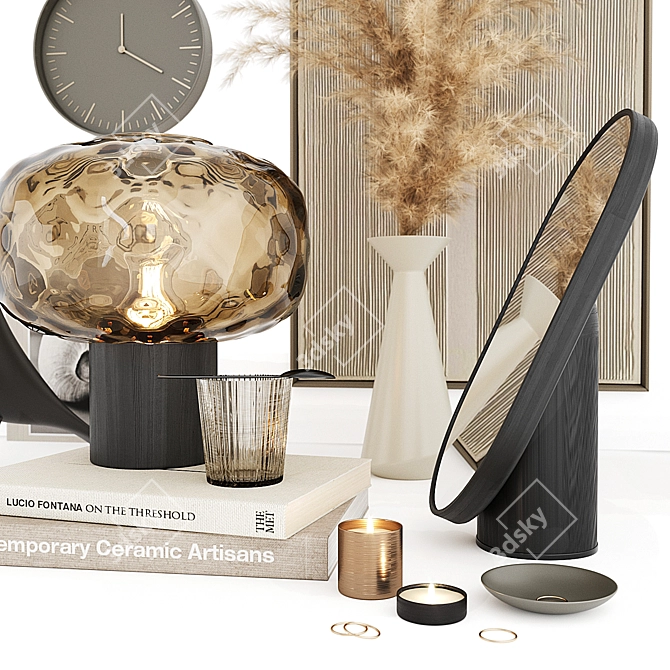 Chic Decor Collection: Pampas Vase, Ceramic Artisans Book, Eames Bird & More 3D model image 2