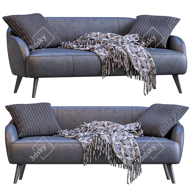 LaForma Paloma Leather Sofa 3D model image 6