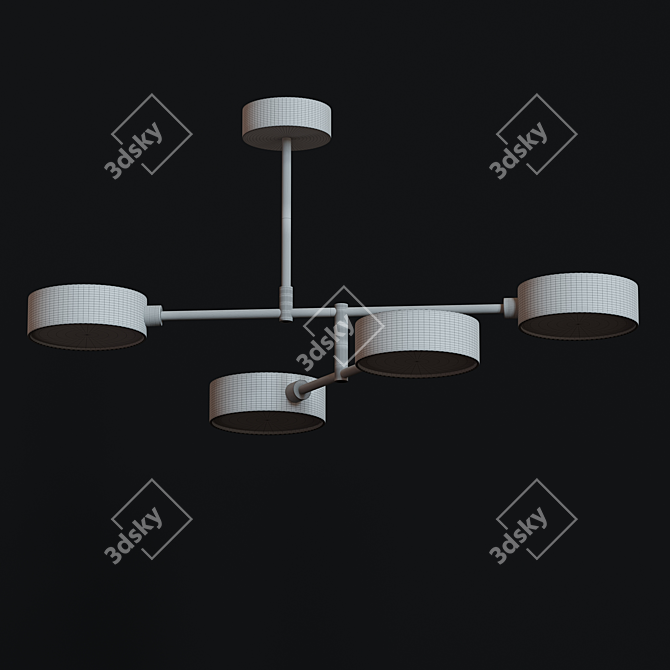 Modern Italian Ceiling Chandelier 3D model image 2