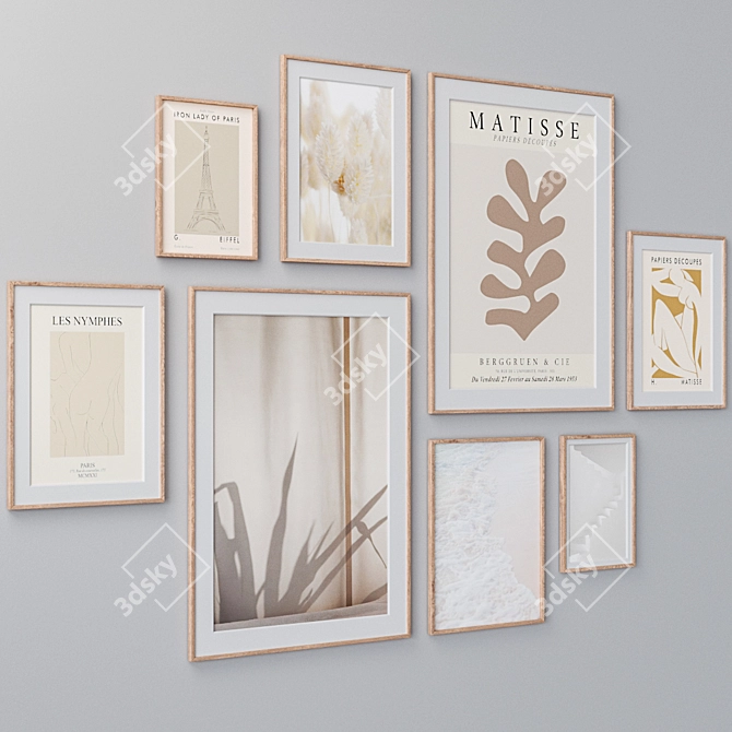 Elegant Wall Art Collection 3D model image 3