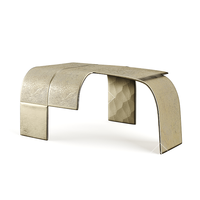 Elegant Brass Coffee Table by Vincenzo De Cotiis 3D model image 1