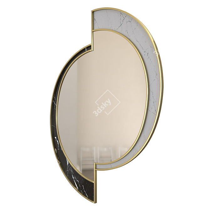 Bohinc Half Moon Mirror & Table 3D model image 4