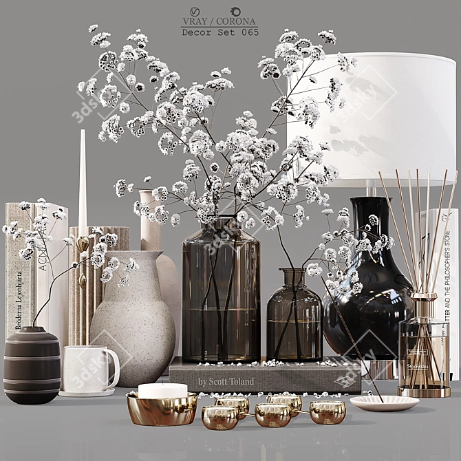 Elegant Décor Set 065: High-Quality 3D Models 3D model image 1