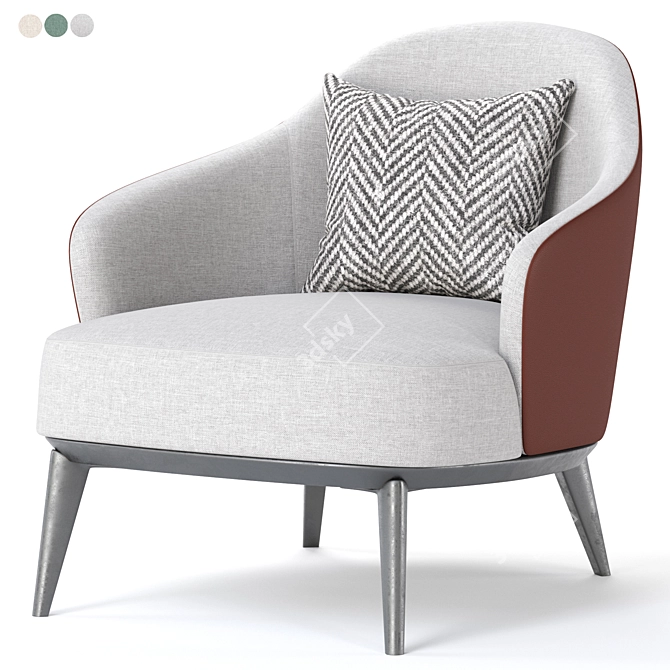 Luxury Leslie Armchairs - Elegant Minotti Design 3D model image 5